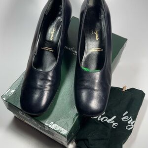 Robert Clergerie Black Leather Heels